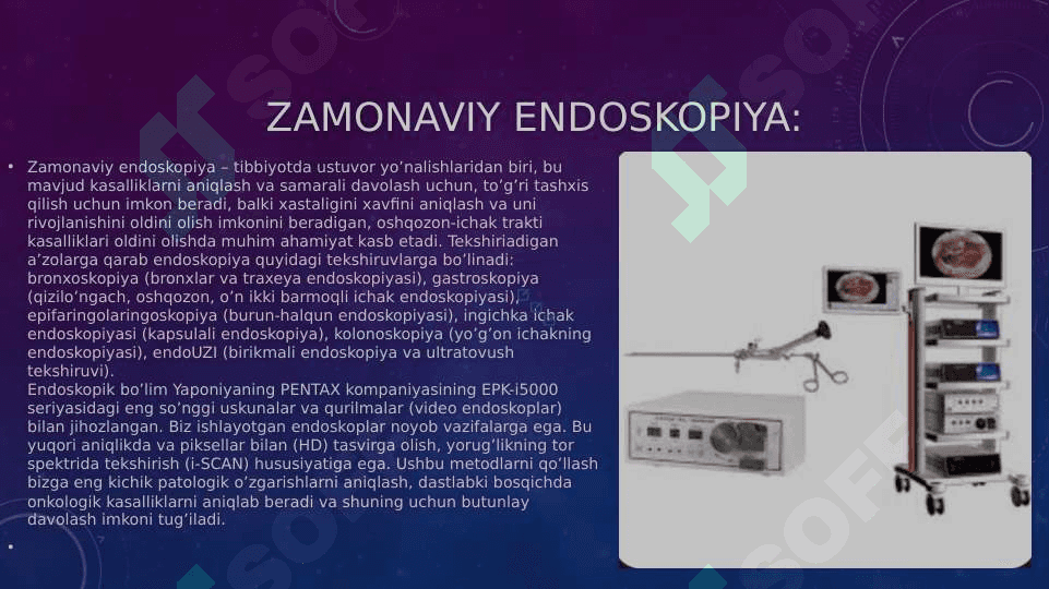 Tibbiyotda endiskopik usullarning qoʻllanishi 2