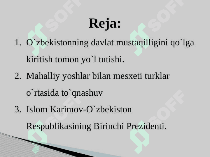 Mustaqillikka erishish arafasida O`zbekistondagi ijtimoiy-siyosiy jarayonlar 2