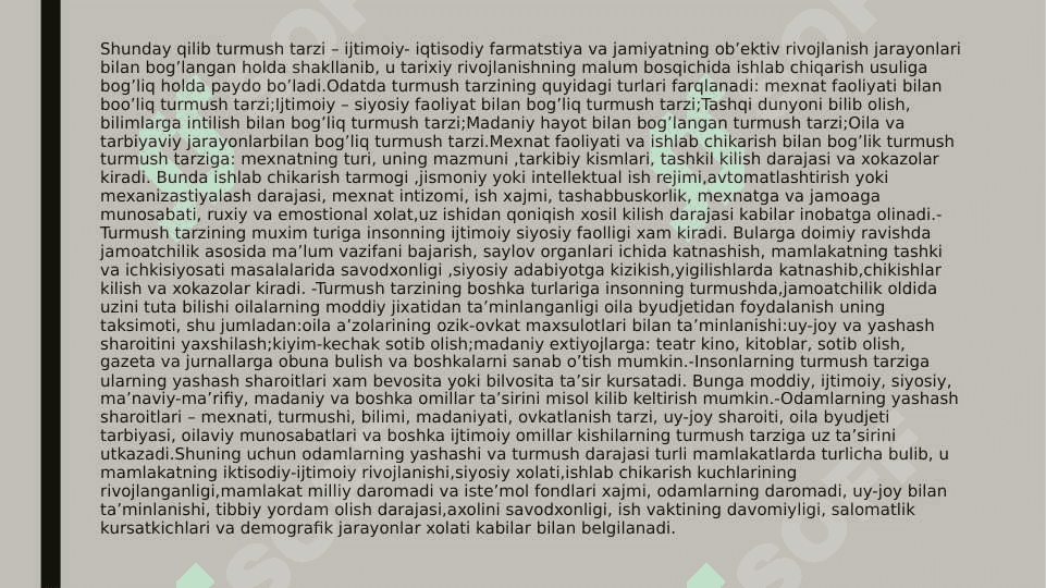 Diniy madaniy an'analarning jamiyat taraqqiyotiga ta'siri.Sog'lik oliy qadriyat. 8