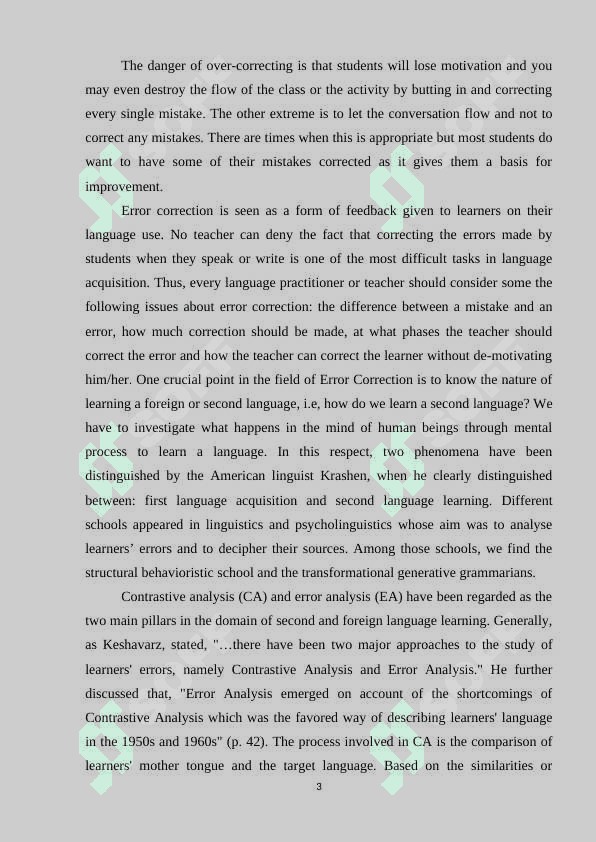 In error correction and feedback, interactive approach to correcting students’ mistakes 3