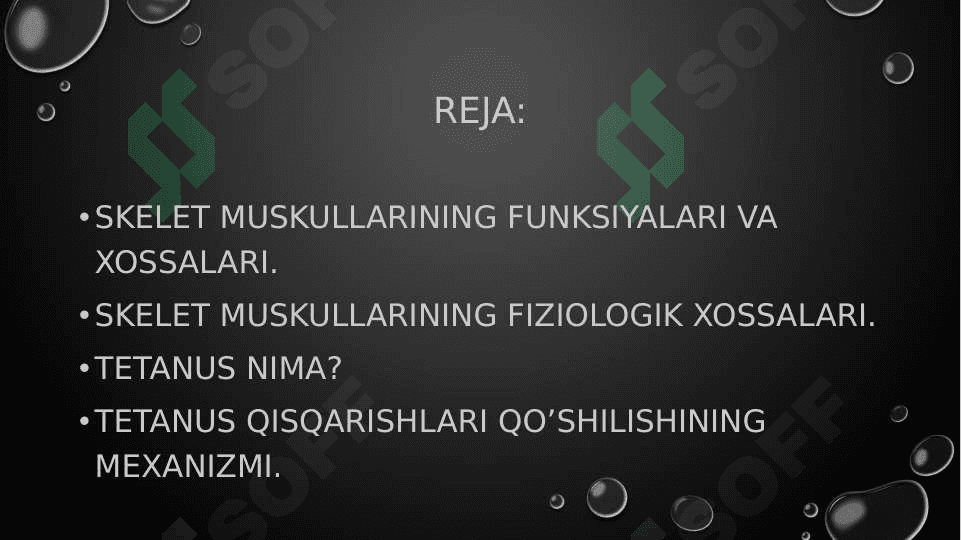 Mushak
 xossalari 2