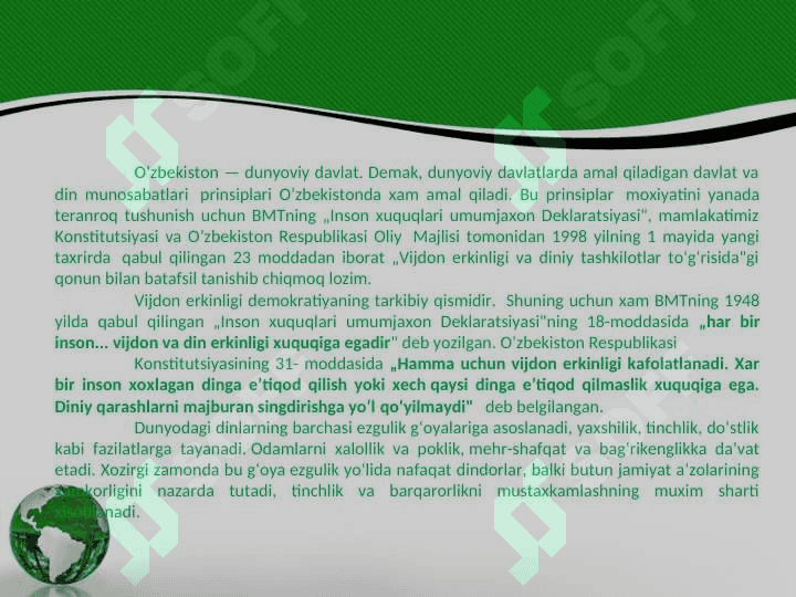Bilim va diniy etiqotning o’zaro munosabati 7