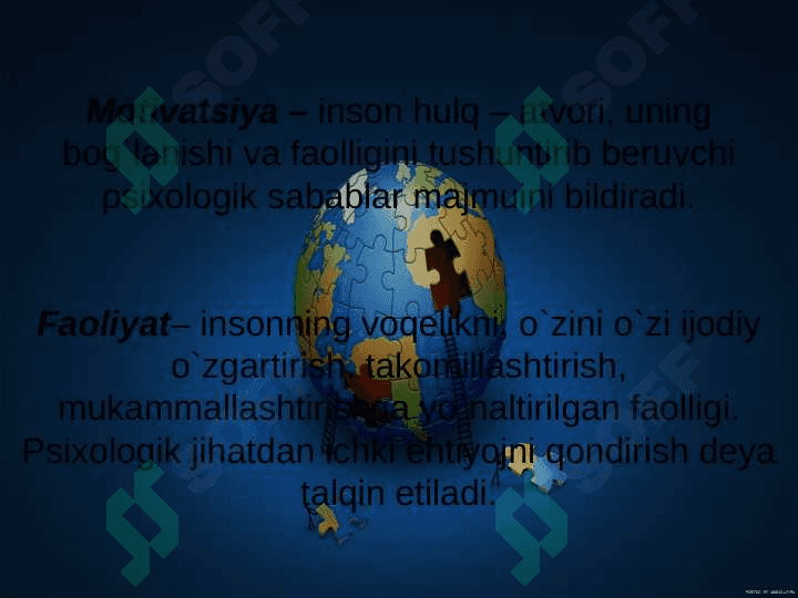 Motiv va motivatsiya tushunchalari 2