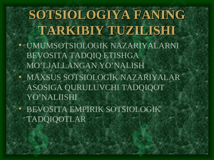 SOTSIOLOGIYA fanining maqsad va vazifalari 7