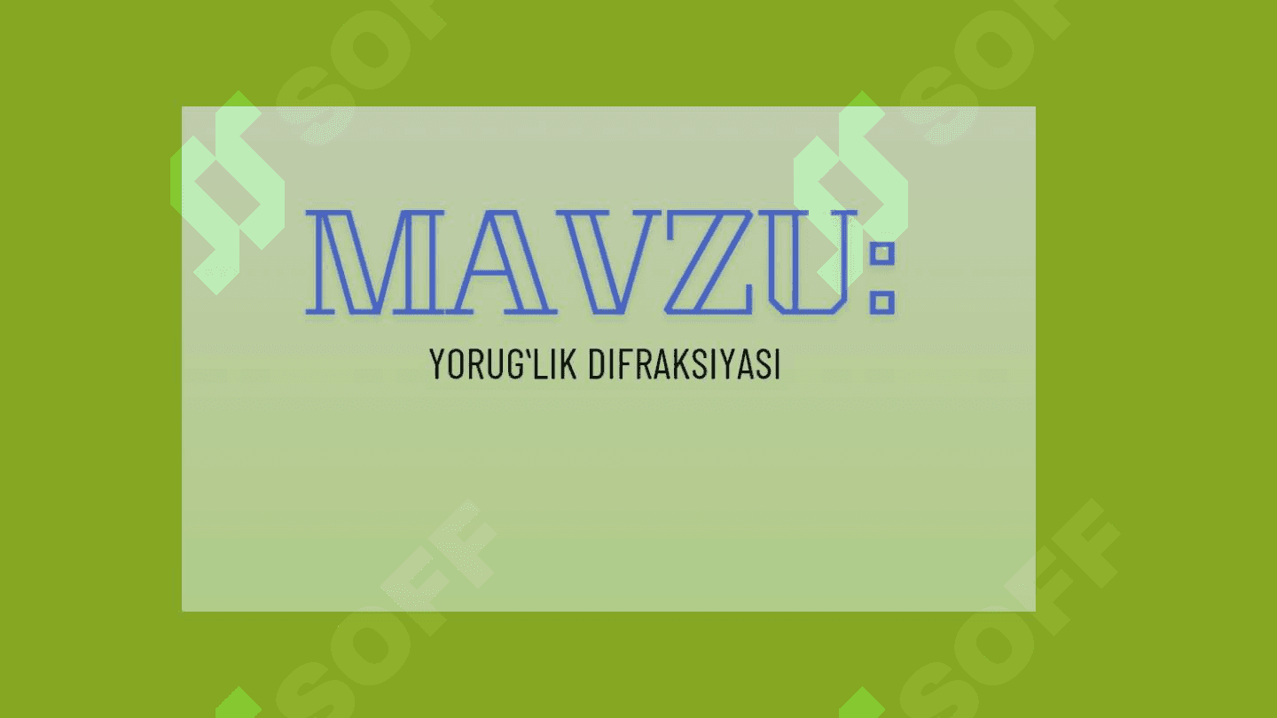 Yorugʻlik difraksiyasi 2