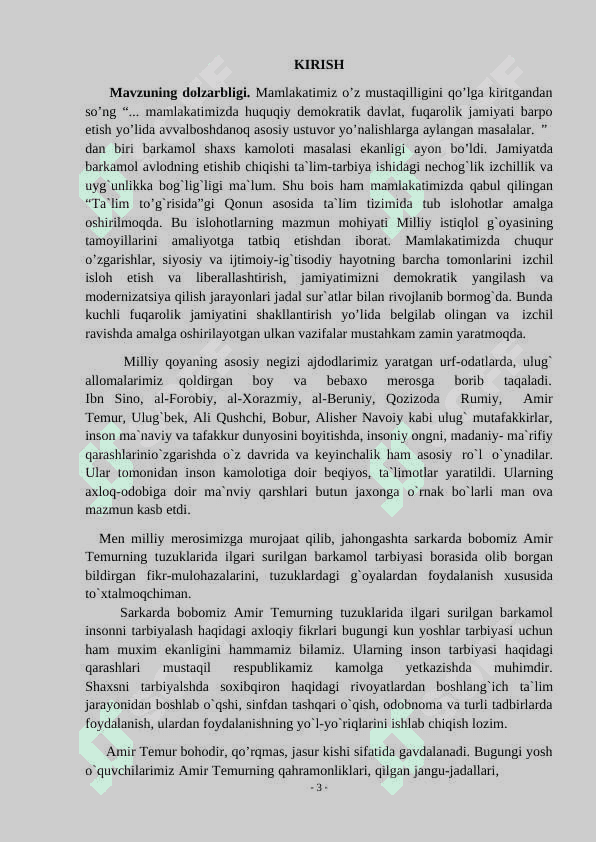 Amir Temur pand nasihatlari 3