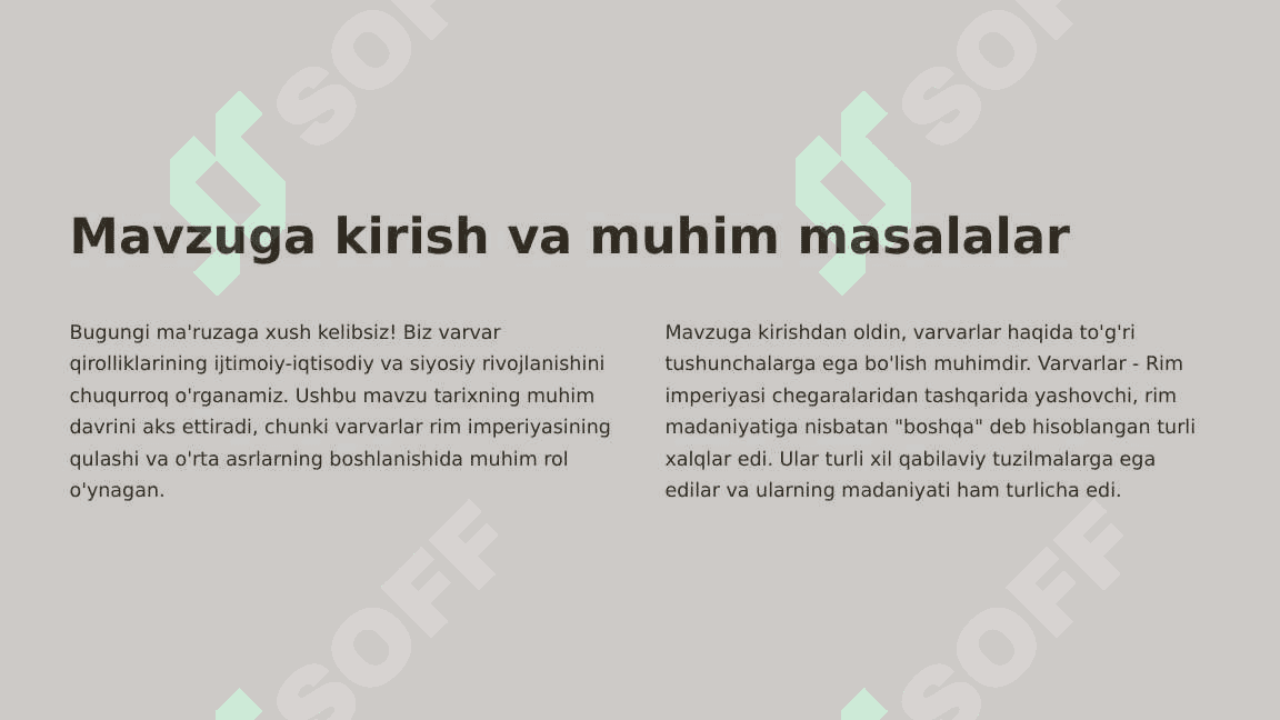 Varvar qirolliklarining ijtimoiy-iqtisodiy va siyosiy rivojlanishi 2