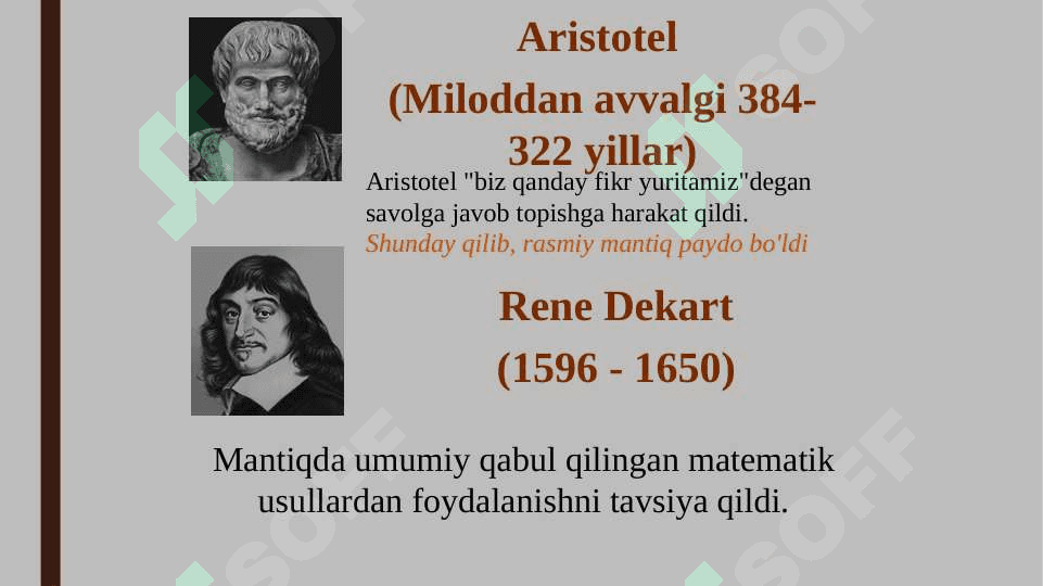 Mantiq fan sifatida Fikrlash shakllari 6
