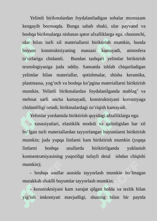 Transport vositalarida ishlatiladigan sintetik yelimlar 2