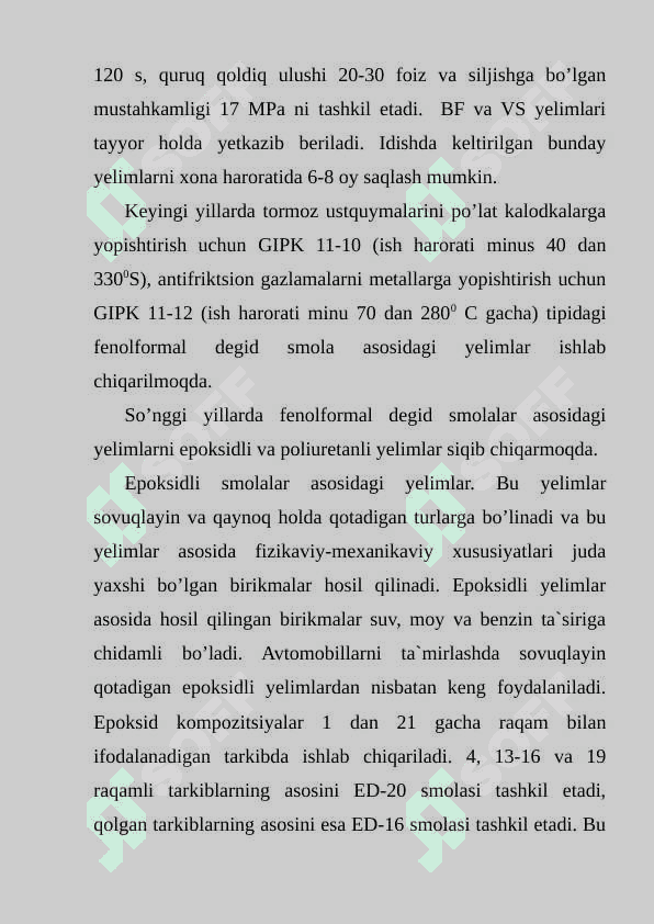 Transport vositalarida ishlatiladigan sintetik yelimlar 6