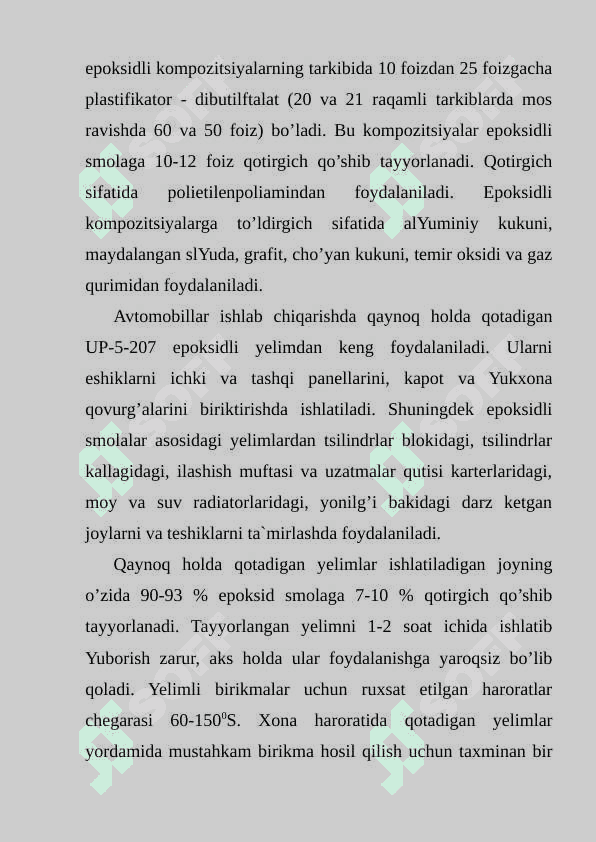 Transport vositalarida ishlatiladigan sintetik yelimlar 7