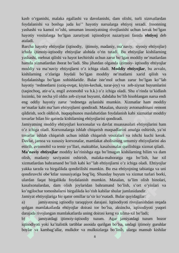 Iqtisodiy qonunlar va ularning amal qilish mexanizmi 8