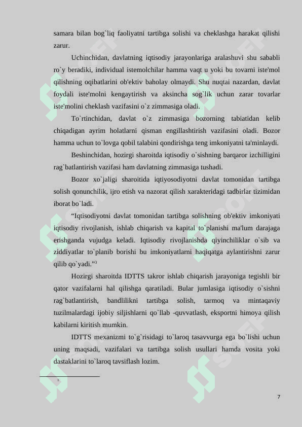 Iqtisodiyotni tartibga  solishda davlatning  ròli 7