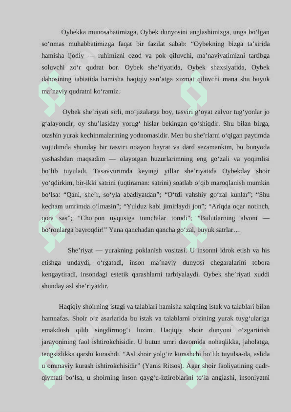 Oybek lirikasi 7
