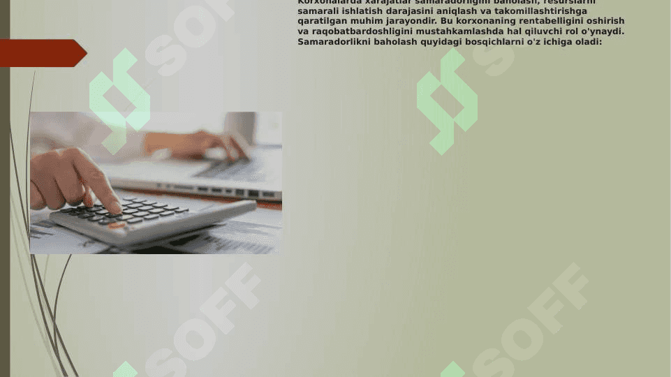KORXONALARDA XARAJATLAR SAMARADORLIGI BAHOLASH 3