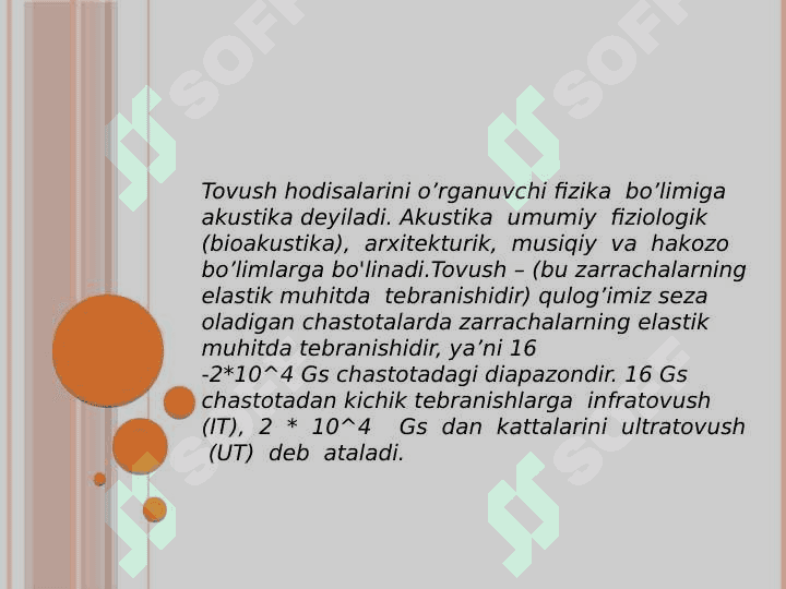 Klinikada tovushdan
foydalanish 2