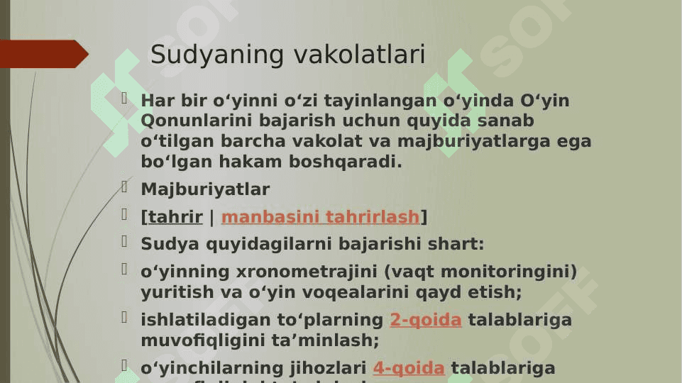 FUTBOL O'YINIDA HAKAMLIK 4