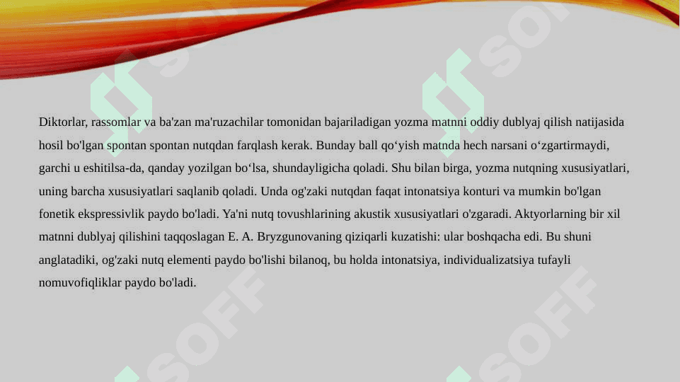 Yozma nutqning o’ziga xos xususiyatlari 2
