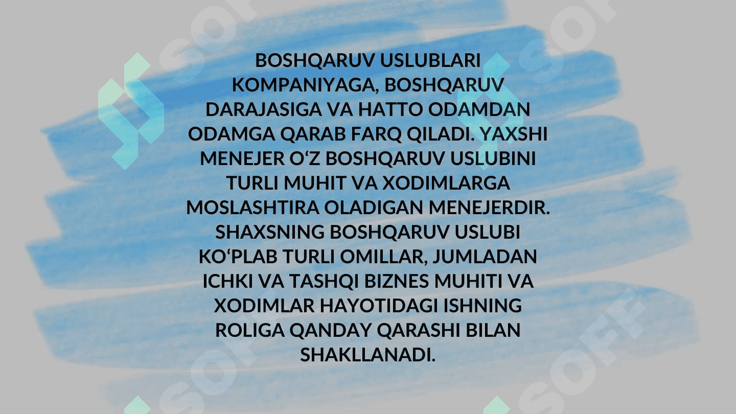 BOSHQARUV USLUBINI SHAKLLANTIRUVCHI OMILLAR 3