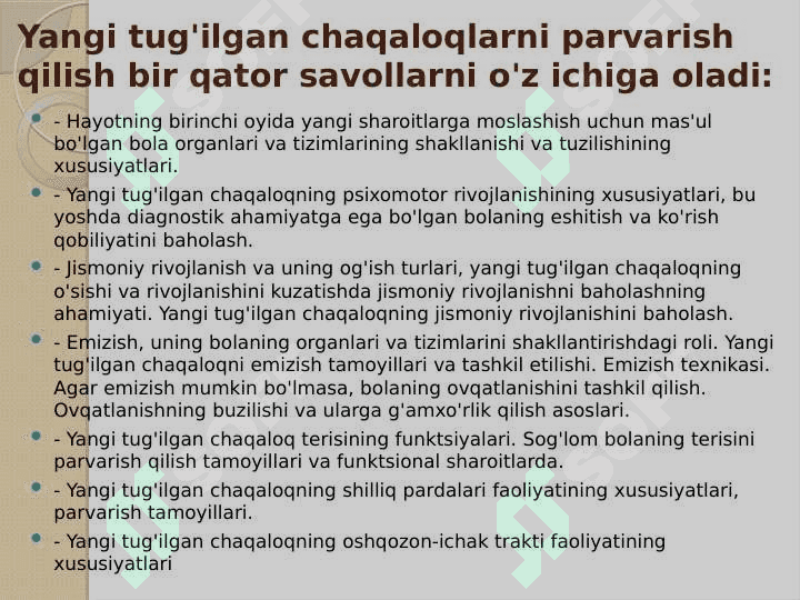 Yangi tug’ilgan chaqaloqlar va bolalar kasalliklari 5