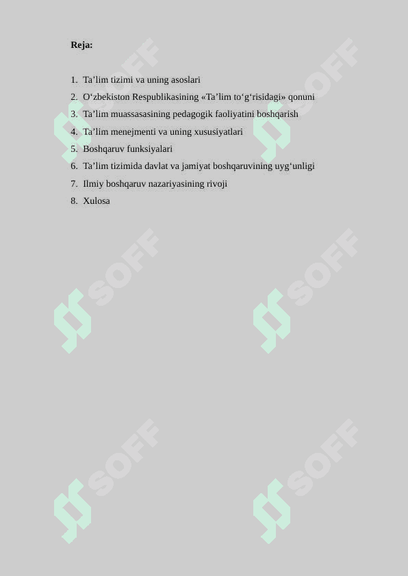 Ta’lim muassasasi menejmenti 2