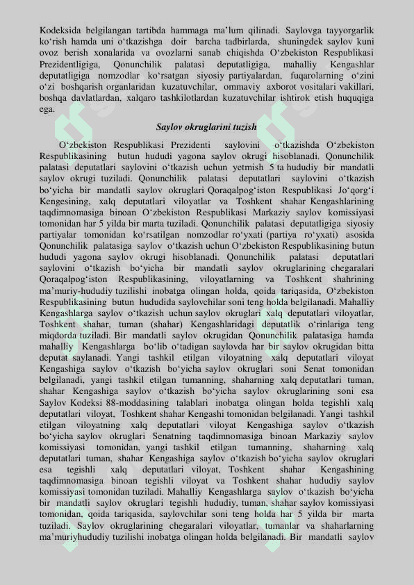 SAYLOV TIZIMI va saylov huquqi 3