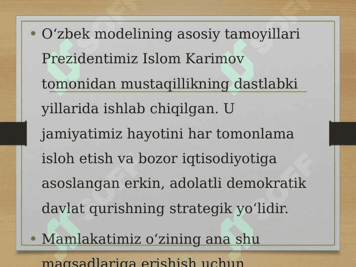 O'zbekistonga xos milliy taraqqiyot modeli 2