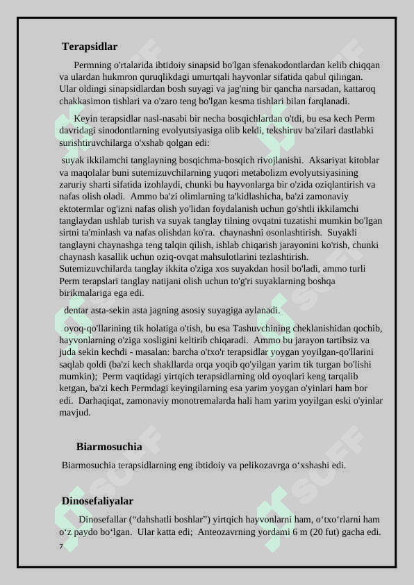 Sutemizuvchilarning kelib chiqishi 7