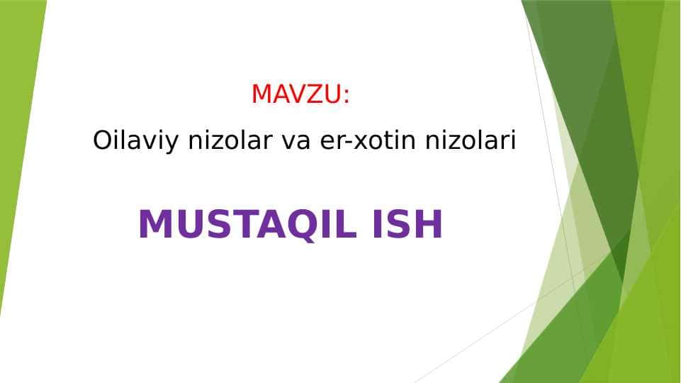 Oilaviy nizolar va er-xotin nizolari