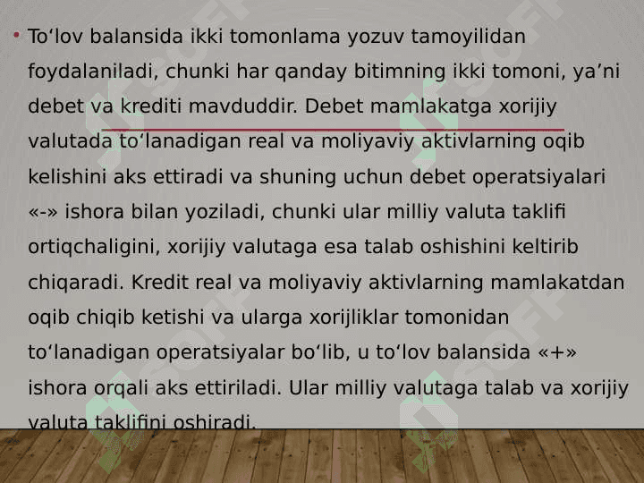 To‘lov balansiga ta’sir etuvchi omillar 4
