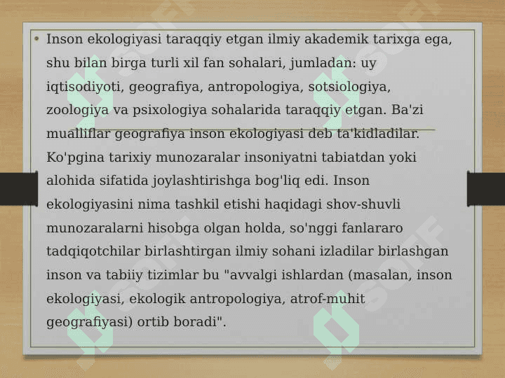 Inson ekologiyasi 6