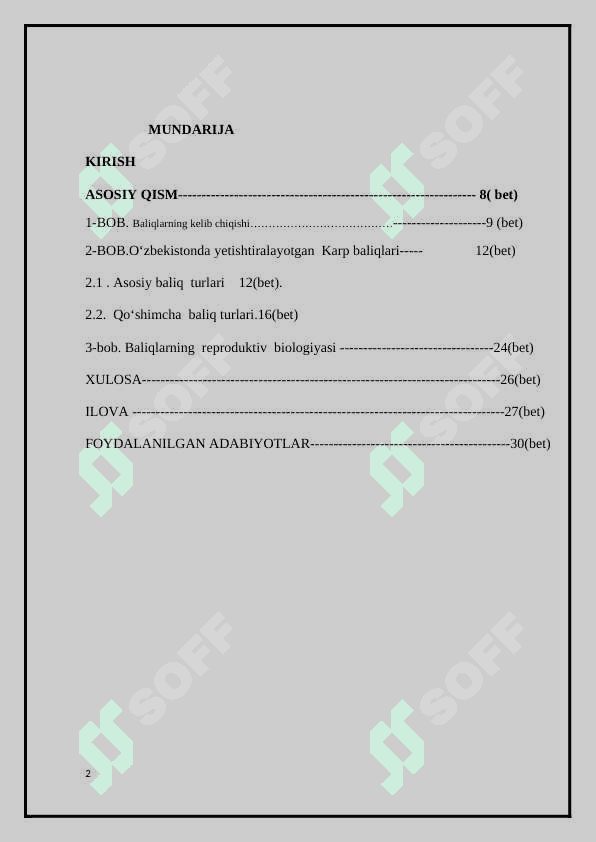 Baliqchilik, uning iqtisodiy  ahamiyati 2