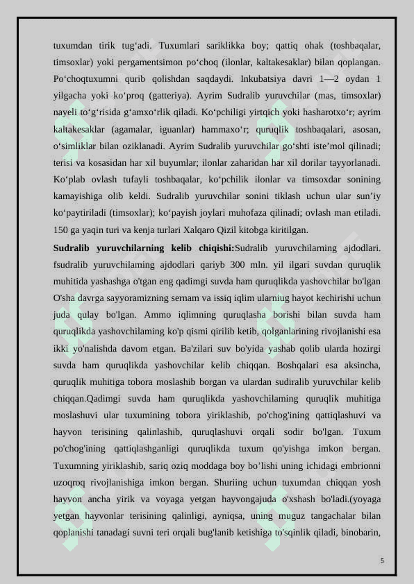O’zbekistonning zaharli ilonlari, ularning tarqalishi va ahamiyati 5