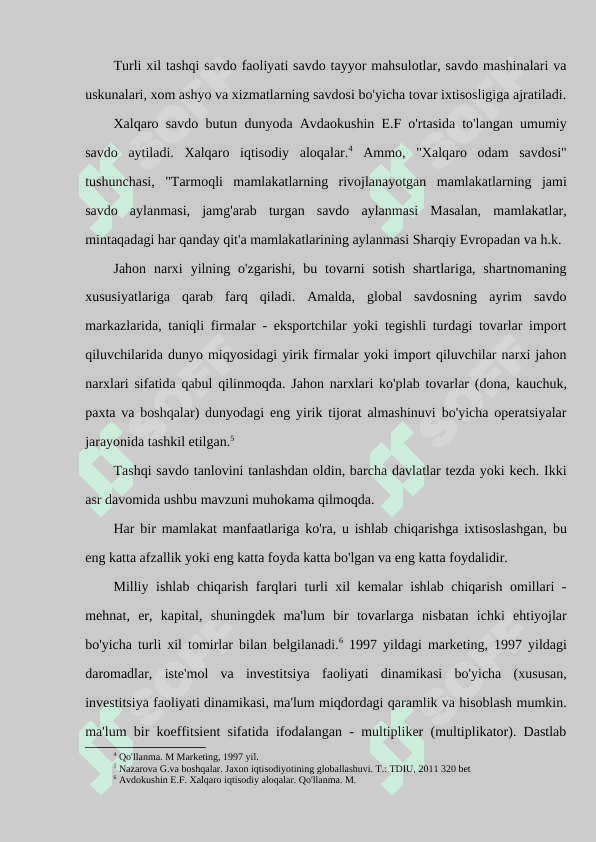 Global bozorlarning shakllanishi va ularning xususiyatlar 7