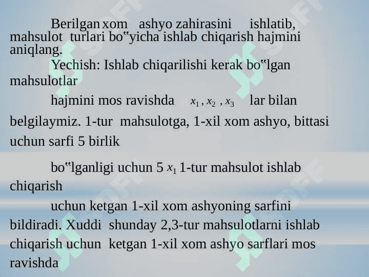 Chiziqli  tenglamalar sistemasini  yechishning Kramer USULI 5