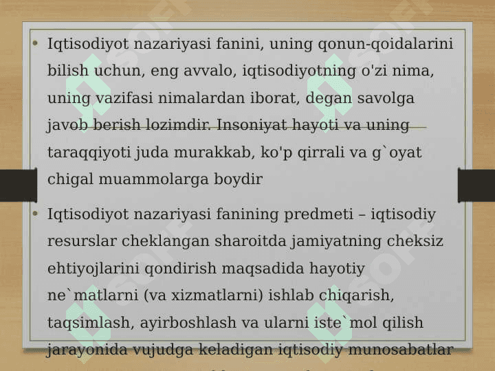 Iqtisodiyot va uning bosh masalasi 3