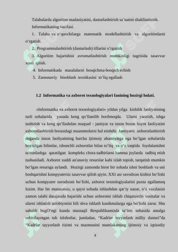 Informatika fanlarini o‘qitishda elektron hukumat tizimining ahamiyati va qo‘llanilishi 8