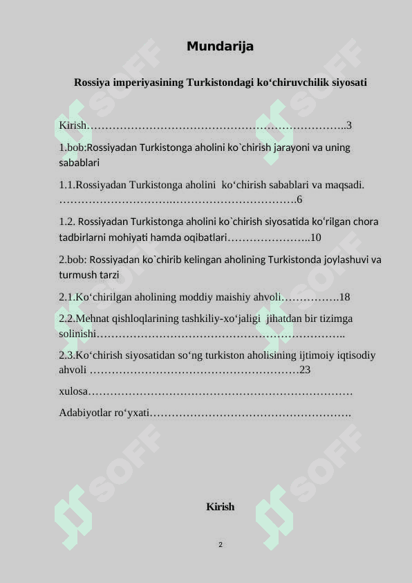 Rossiya imperiyasining Turkistondagi ko‘chiruvchilik siyosati 2