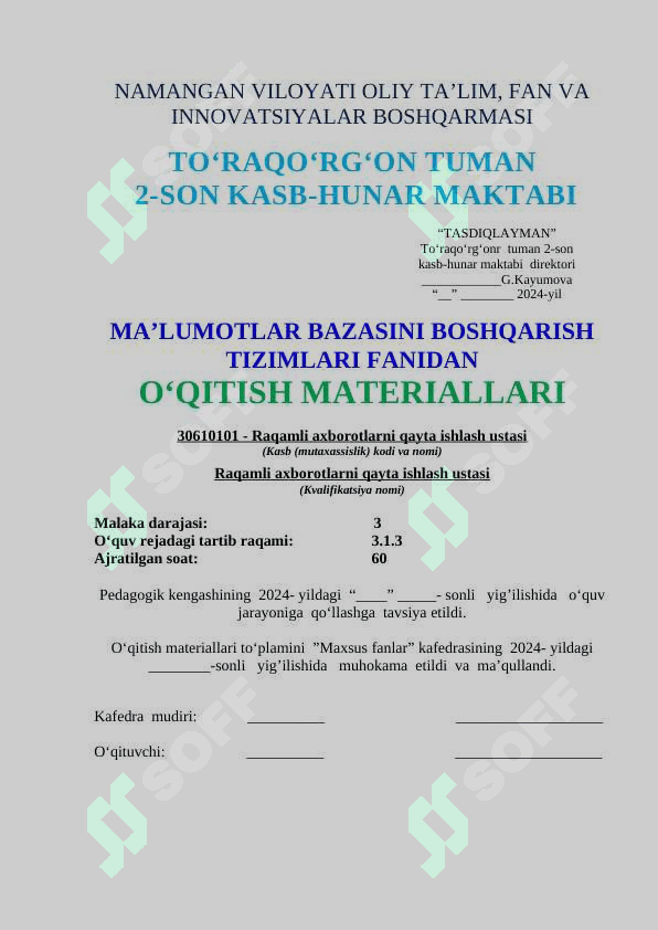 O'qitish materiallari to‘plami 2