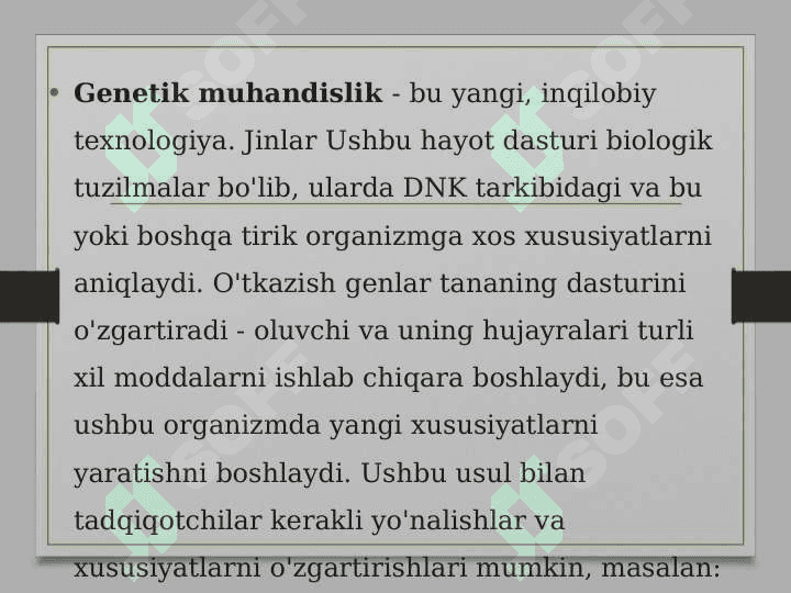 Gen muhandisligida yordamida noyob oqsillarni sintezlash 2
