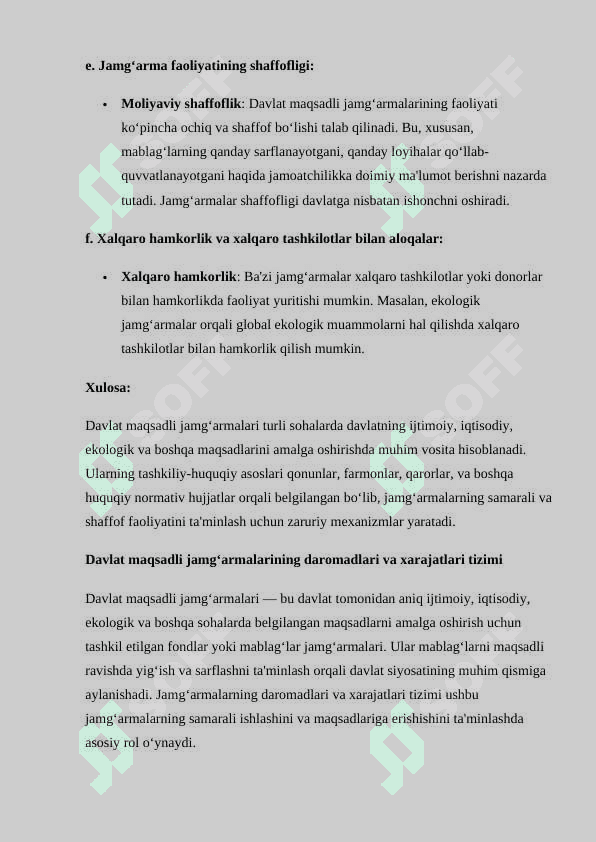 DAVLAT MAQSADLI JAMG’ARMALARI 8