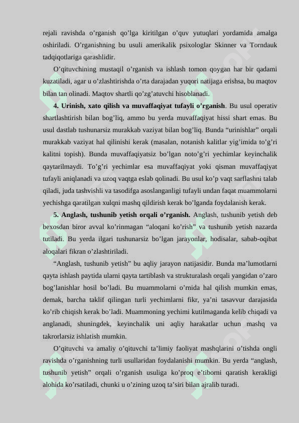Zamonaviy o’qitish metodlari va uni o’quv jarayonida qo’llash 4