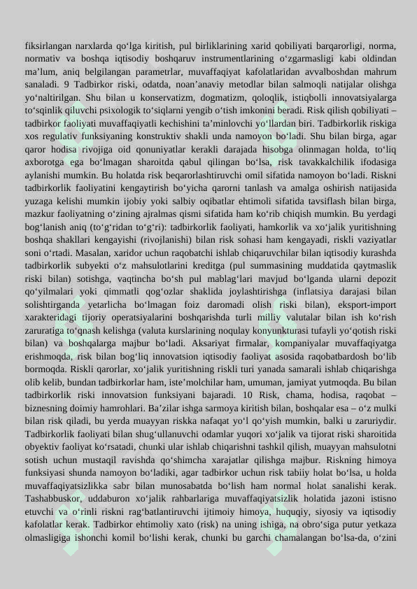 MOLIYAVIY RISKLAR 3