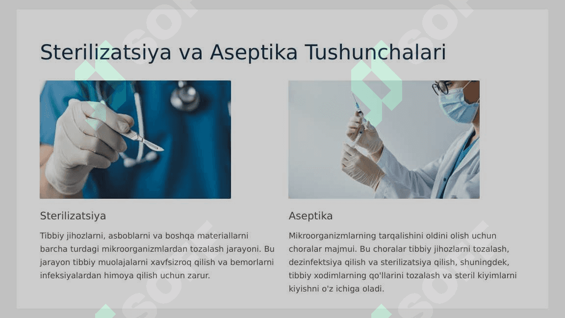 Terapevtik stomatologiyada sterelizatsiya usullari 2