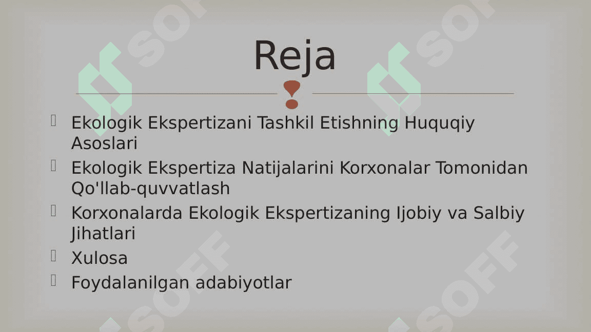 TEXNOLOGIK VA KORXONALAR EKOLOGIK EKSPERTIZASI 2