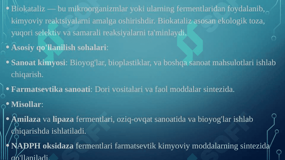 MIKROORGANIZMLAR BIOTEXNOLOGIYASI 8