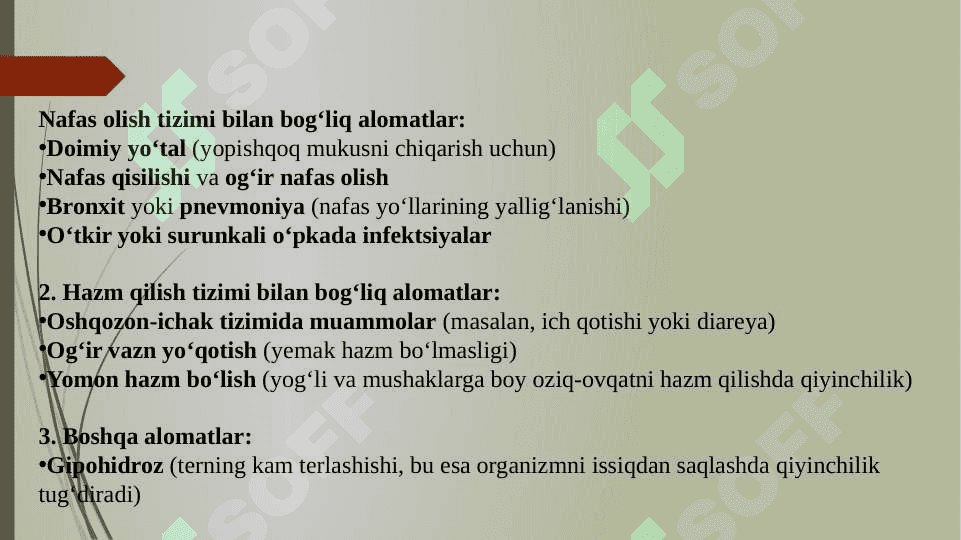 Genlarning o’zgarishi bilan bogʻliq irsiy kasalliklar 7