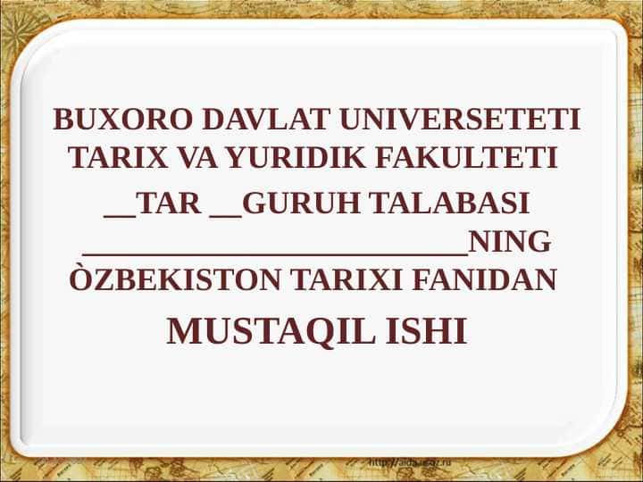 Mirzo Ulug‘bekning hukmronligidavrida Movarounnahr