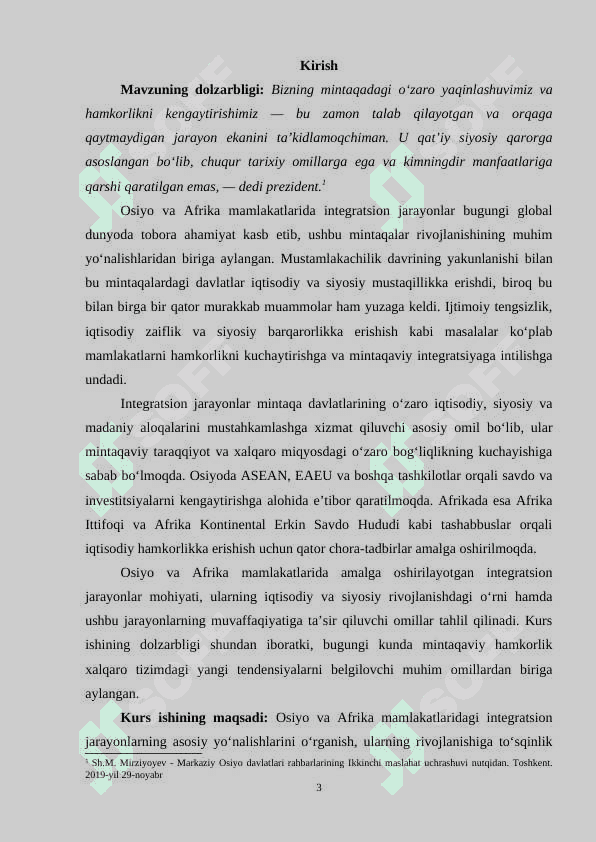 Osiyo va Afrika mamlakatlarida integratsion jarayonlar 3