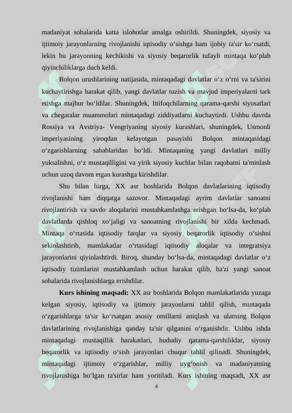 XX asr boshlarida Bolqon mamlakatlari 4